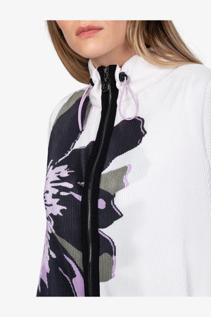 Sweat-Jacke mit floralem Print 06