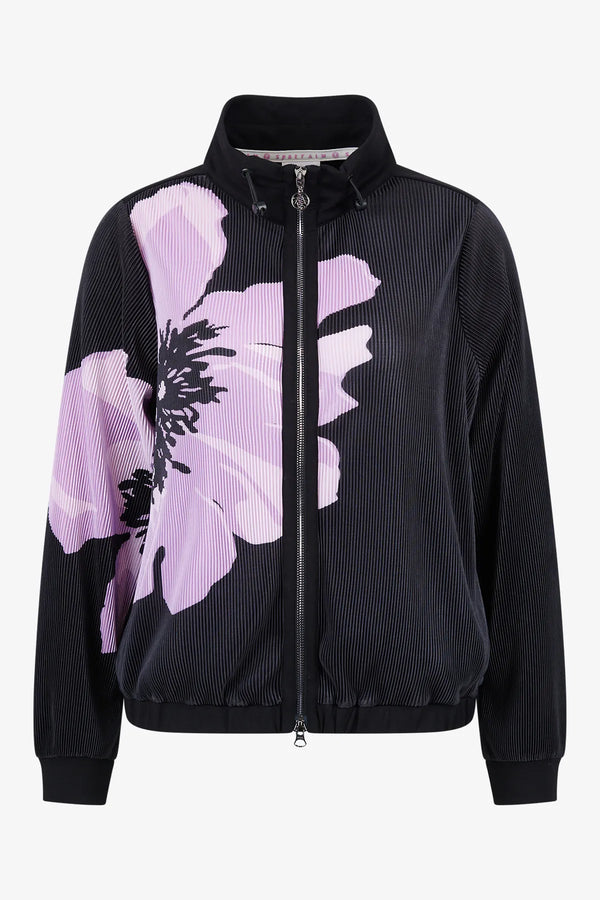Sweat-Jacke mit floralem Print 01