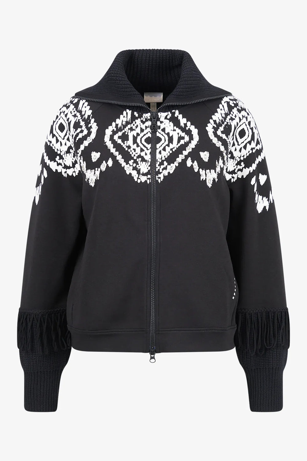 Sweatjacke mit Norweger-Print 01
