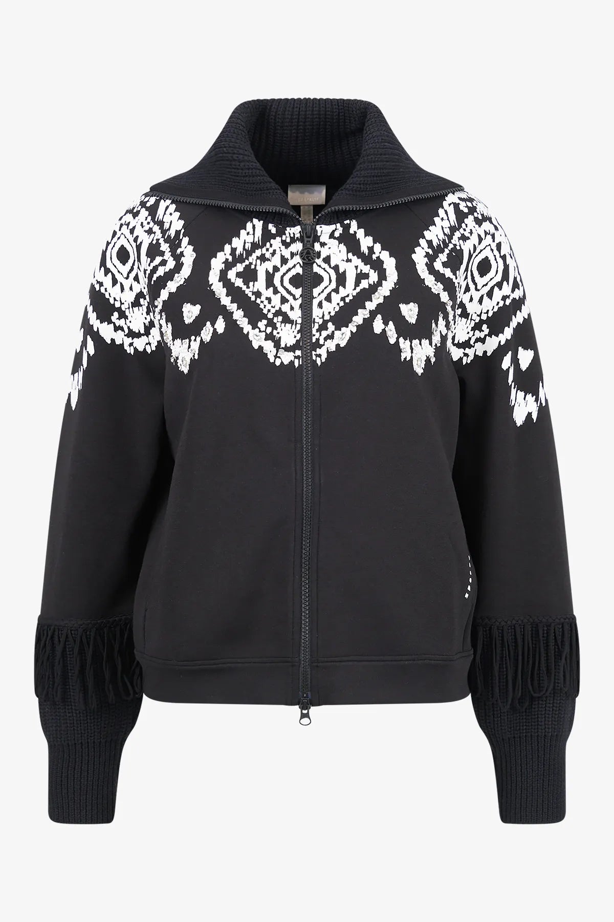 Sweatjacke mit Norweger-Print 01