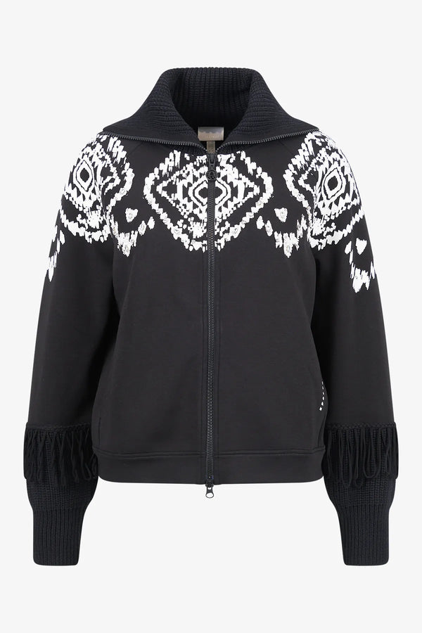 Sweatjacke mit Norweger-Print 01