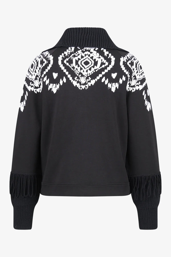 Sweatjacke mit Norweger-Print 02