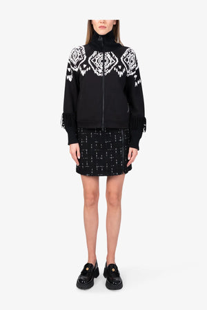 Sweatjacke mit Norweger-Print 03
