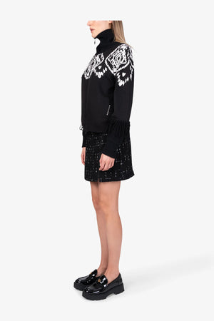 Sweatjacke mit Norweger-Print 04