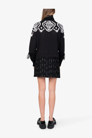 Sweatjacke mit Norweger-Print 05