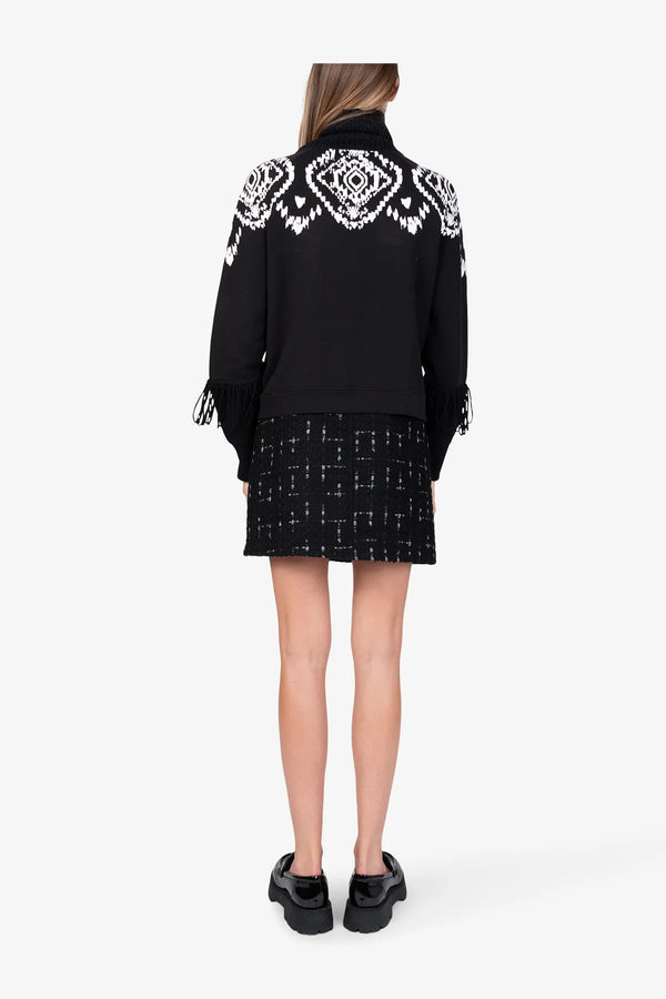Sweatjacke mit Norweger-Print 05