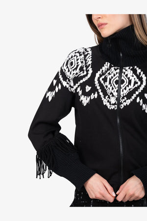 Sweatjacke mit Norweger-Print 06