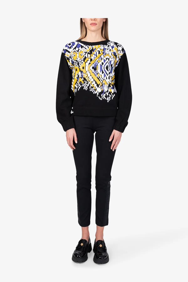 Sweater mit Print und Dekoration 03