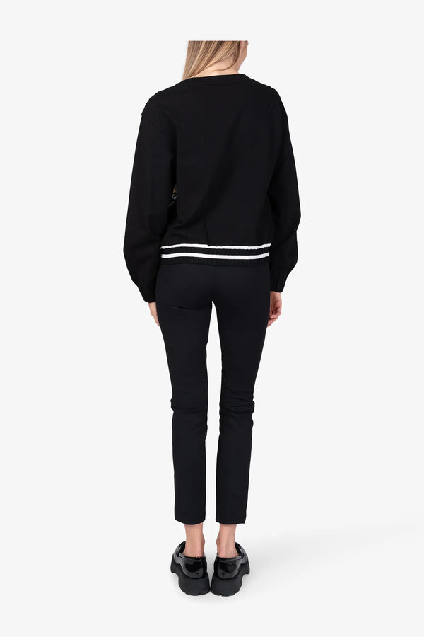 Sweater mit Print und Dekoration 05