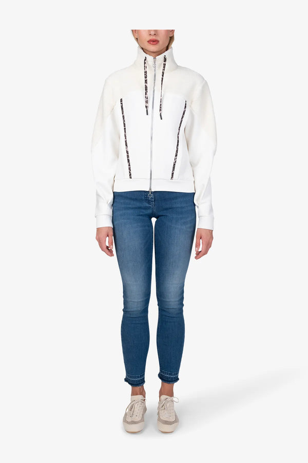 Sweat-Jacke mit Teddy-Stoff 03