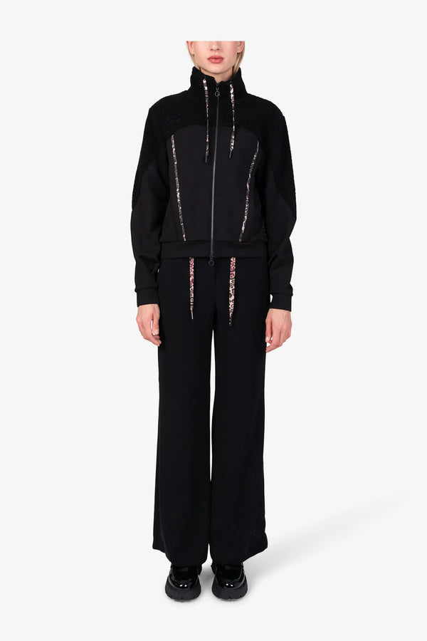 Sweat-Jacke mit Teddy-Stoff 03