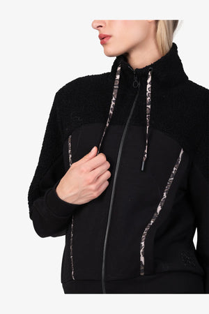 Sweat-Jacke mit Teddy-Stoff 06