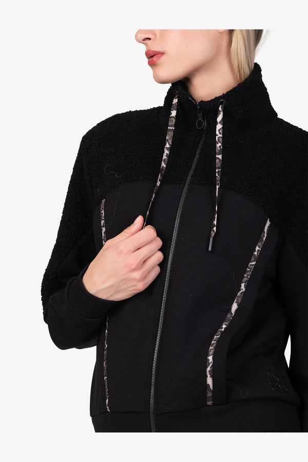 Sweat-Jacke mit Teddy-Stoff 06