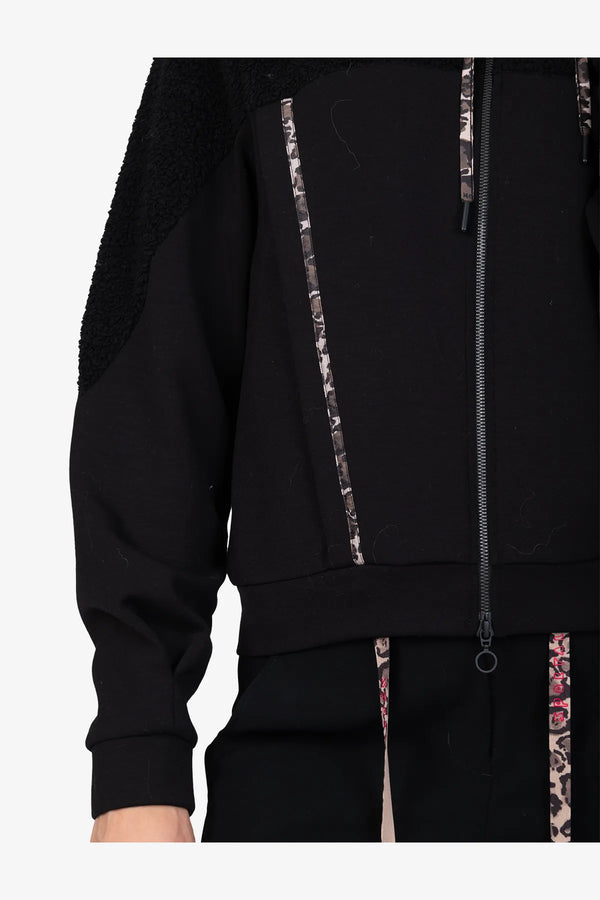 Sweat-Jacke mit Teddy-Stoff 07