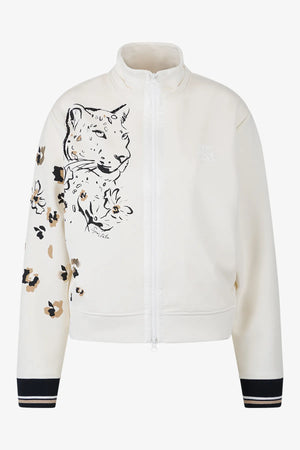 Sweat-Jacke mit asymmetrischem Print 01