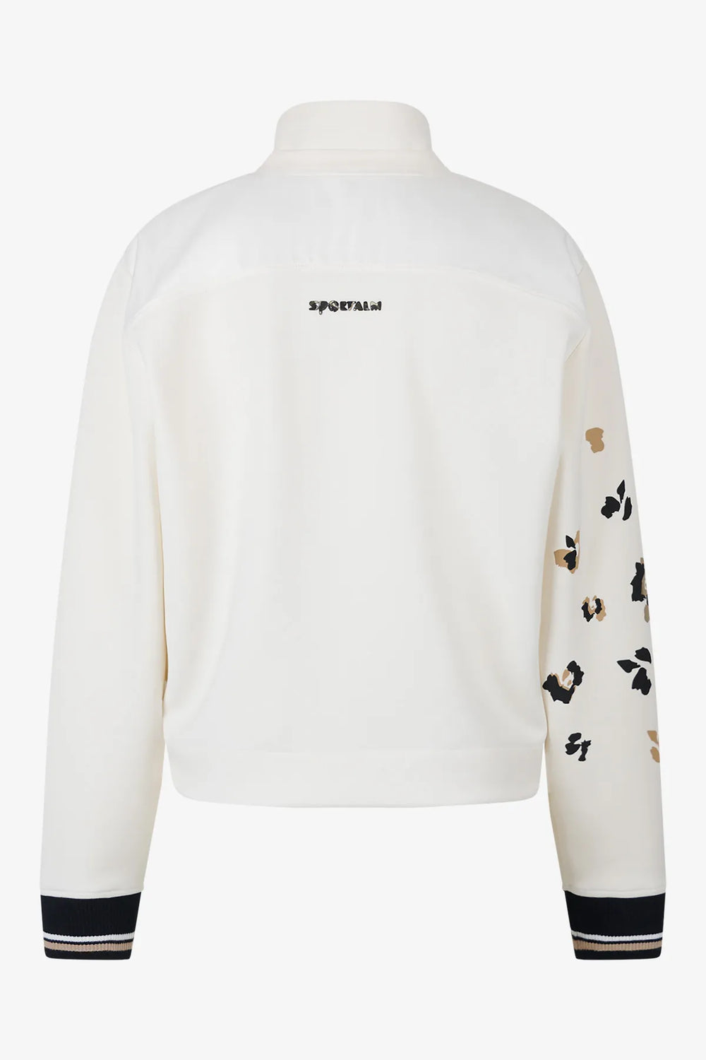 Sweat-Jacke mit asymmetrischem Print 01