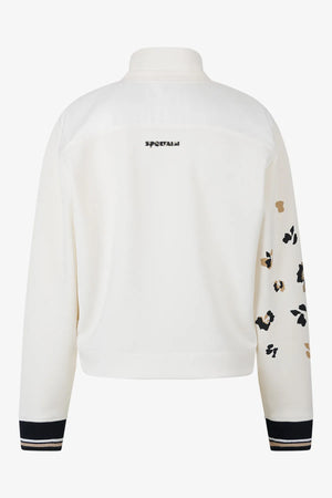Sweat-Jacke mit asymmetrischem Print 02