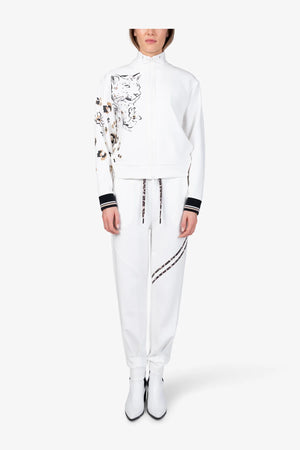 Sweat-Jacke mit asymmetrischem Print 03