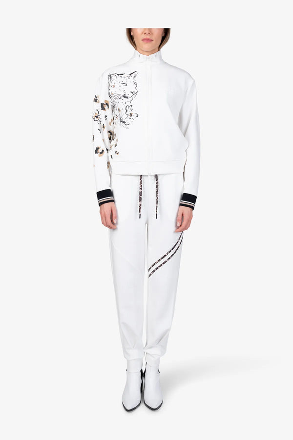 Sweat-Jacke mit asymmetrischem Print 03