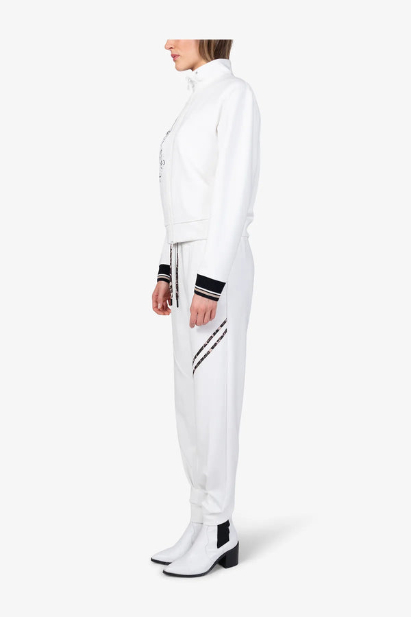 Sweat-Jacke mit asymmetrischem Print 04