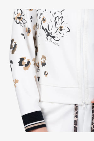 Sweat-Jacke mit asymmetrischem Print 07