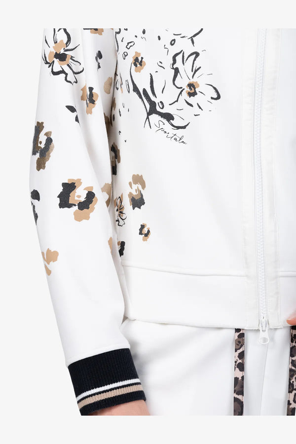 Sweat-Jacke mit asymmetrischem Print 07