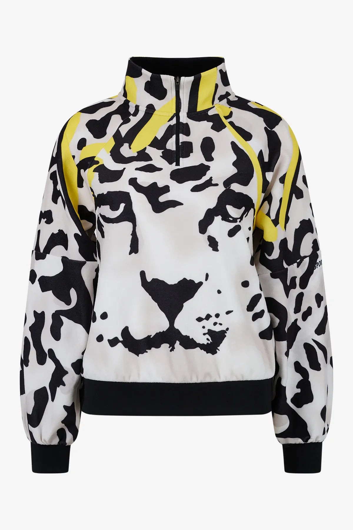 Fleece-Pullover mit Allover-Print 01