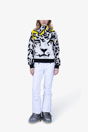 Fleece-Pullover mit Allover-Print 03