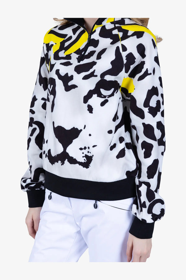 Fleece-Pullover mit Allover-Print 07