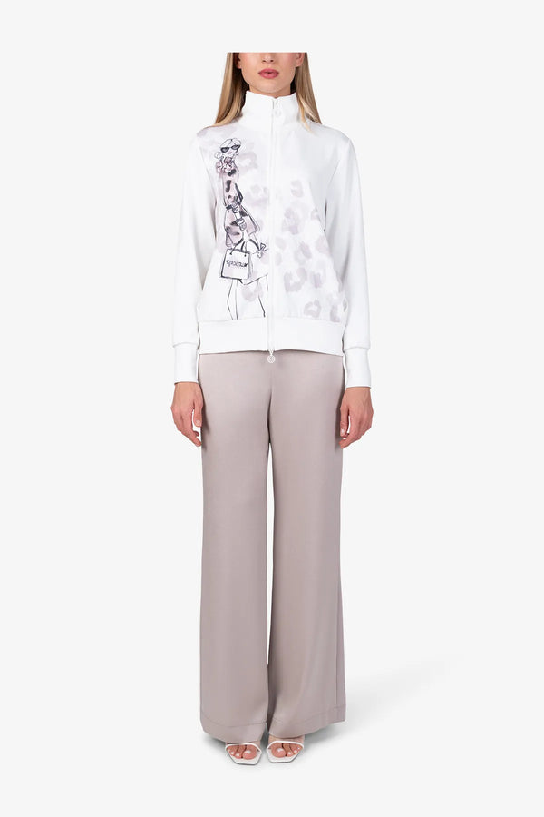 Baumwoll-Sweat-Jacke mit Print 03