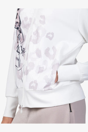 Baumwoll-Sweat-Jacke mit Print 06