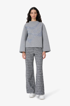 Sweatshirt mit Paillettenstickerei 03