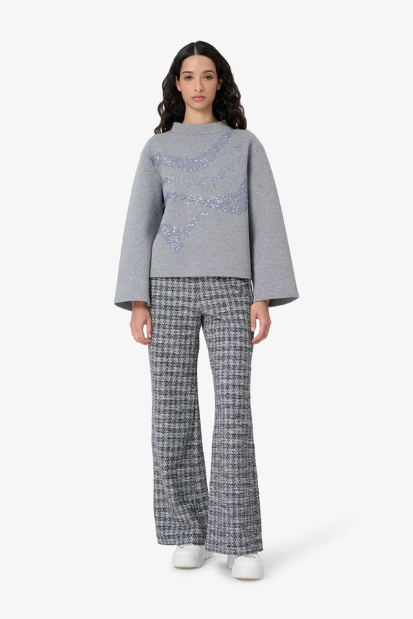 Sweatshirt mit Paillettenstickerei 03