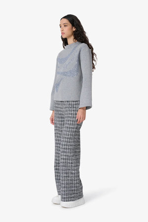 Sweatshirt mit Paillettenstickerei 04