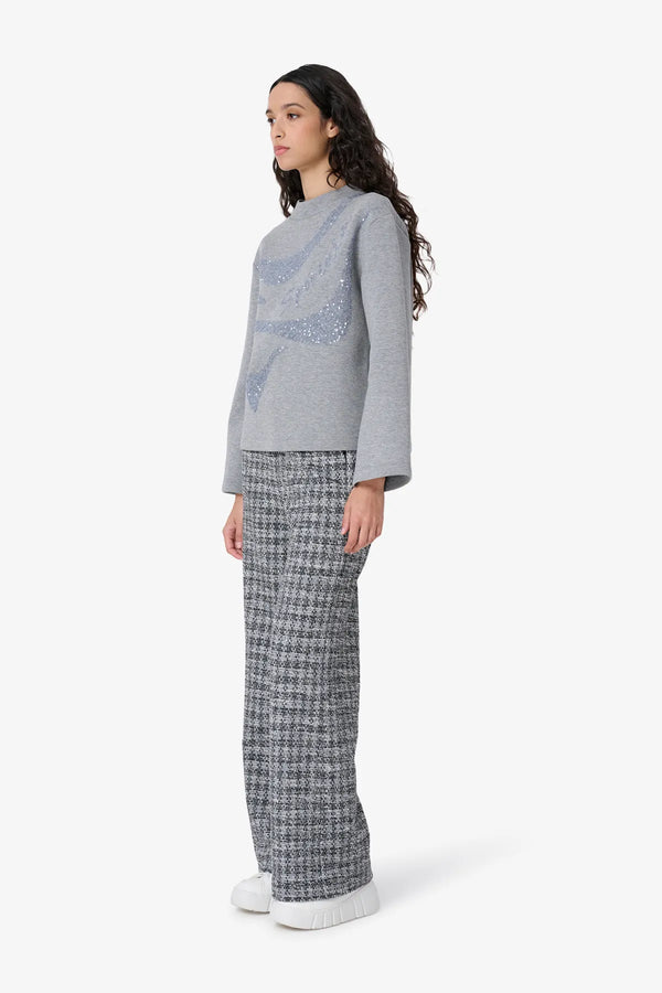 Sweatshirt mit Paillettenstickerei 04