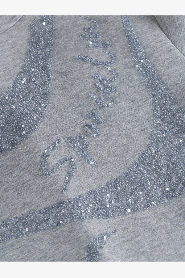 Sweatshirt mit Paillettenstickerei 07