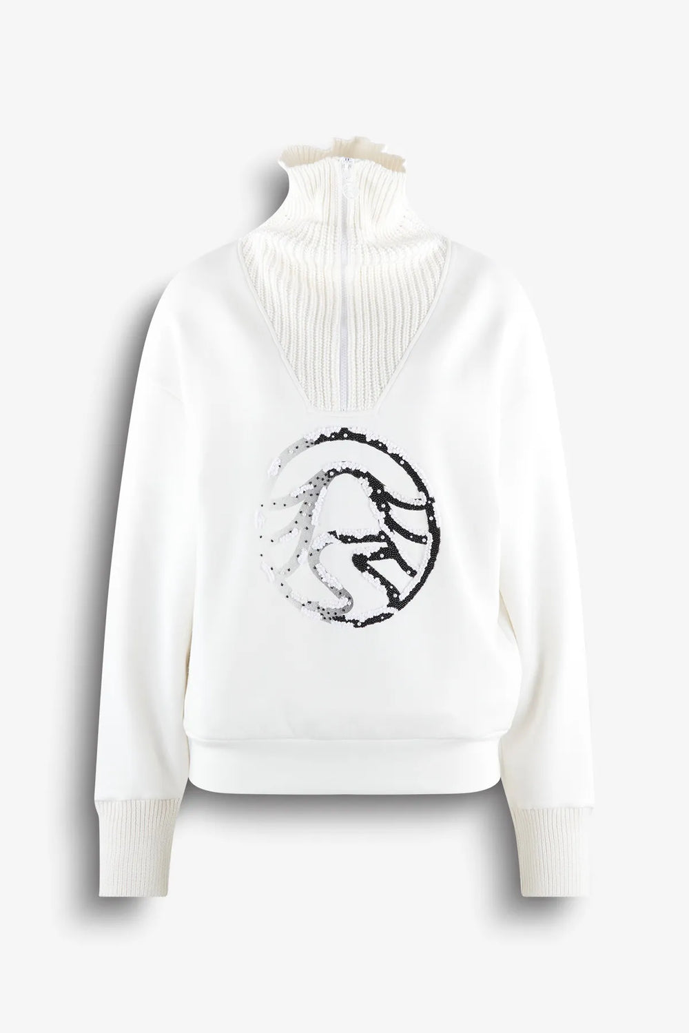 Sweatshirt mit Strickkragen 01