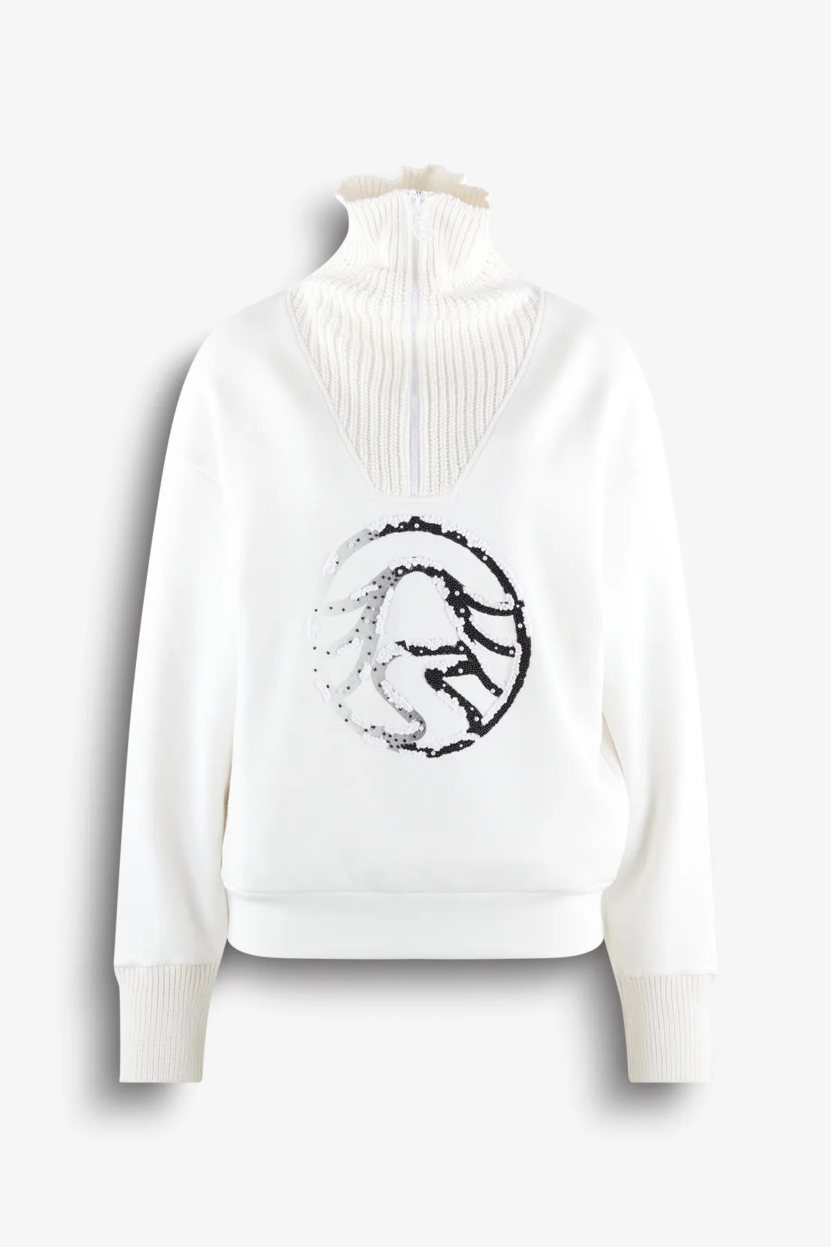 Sweatshirt mit Strickkragen 01