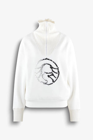 Sweatshirt mit Strickkragen 01