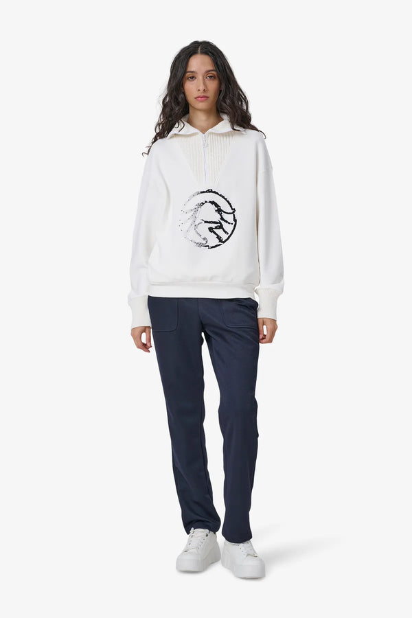 Sweatshirt mit Strickkragen 03