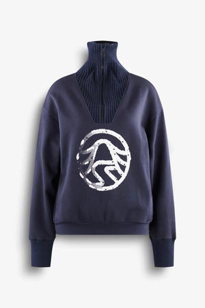 Sweatshirt mit Strickkragen 01