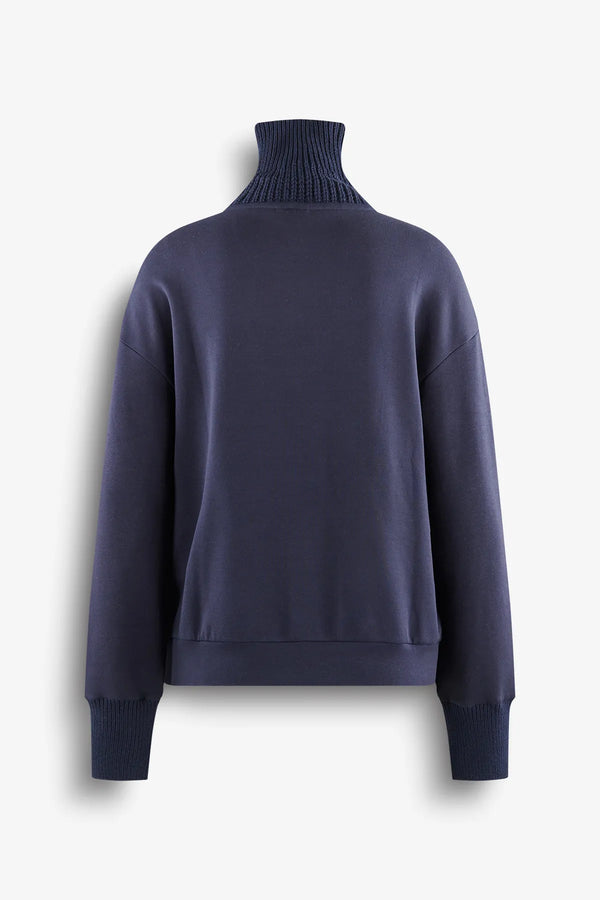 Sweatshirt mit Strickkragen 02