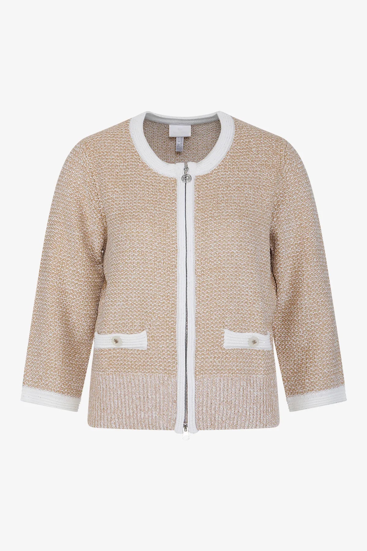 Strickjacke mit Stehkragen 01