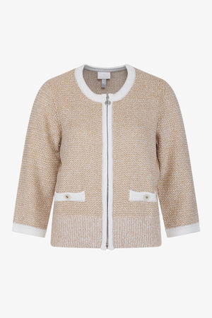 Strickjacke mit Stehkragen 01