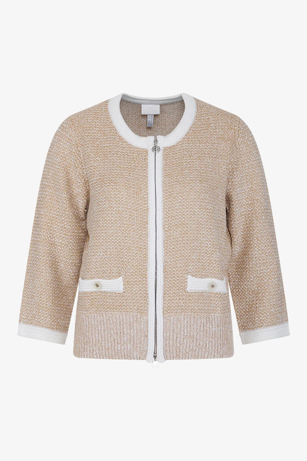 Strickjacke mit Stehkragen 01