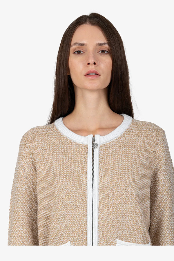 Strickjacke mit Stehkragen 07