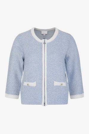 Strickjacke mit Stehkragen 01