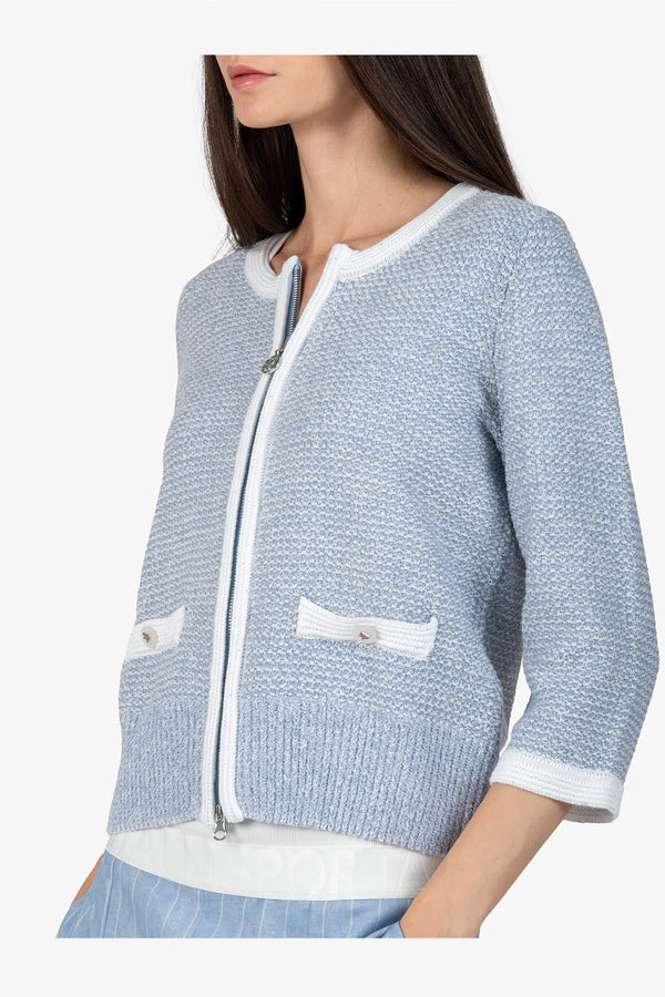 Strickjacke mit Stehkragen 06