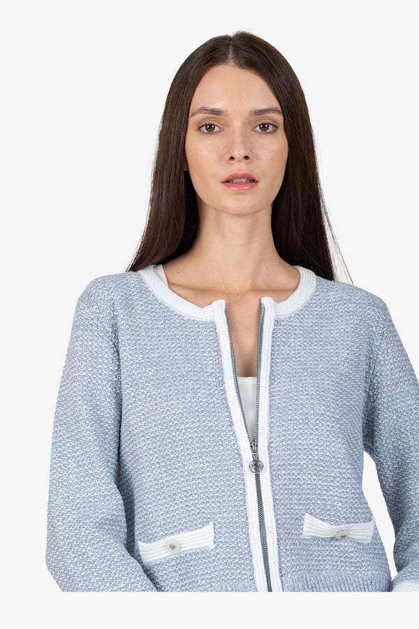 Strickjacke mit Stehkragen 07