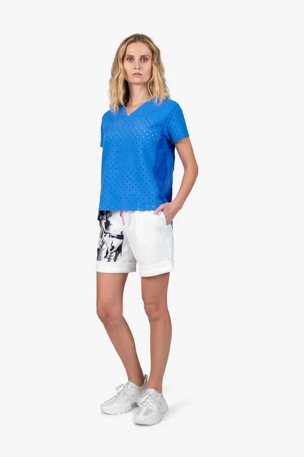 Halbarm-Pullover mit V-Ausschnitt 03